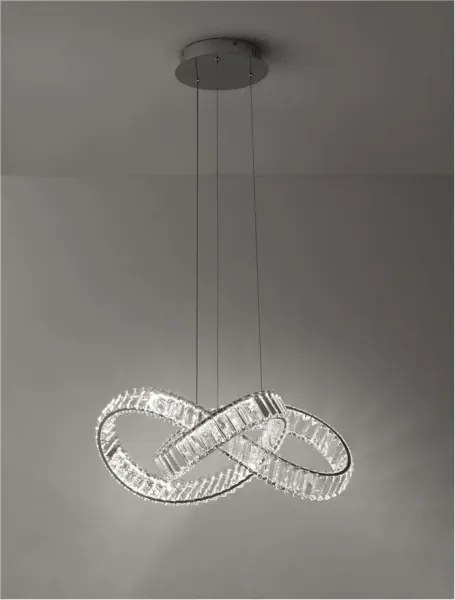 Krištáľový luster Conceto B 60 Chrome