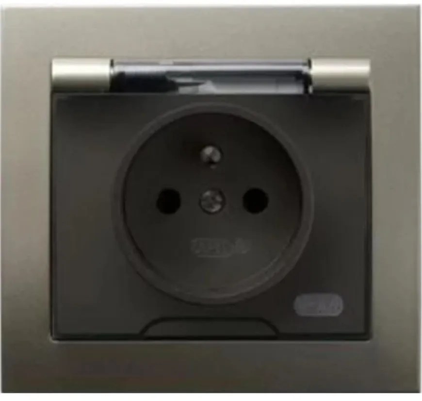 Zásuvka s krytom proti vode Z/U IP44 GPH-1WZ/45/d