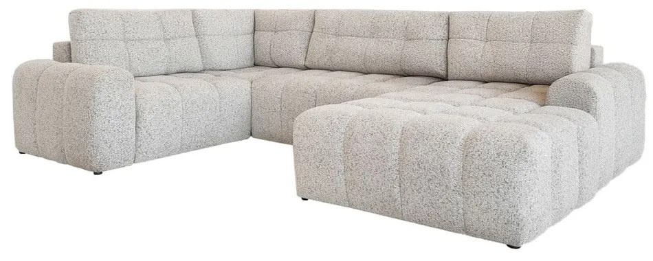 Béžová rozkladacia modulárna rohová pohovka s úložným priestorom (ľavý roh) Lulu – Miuform