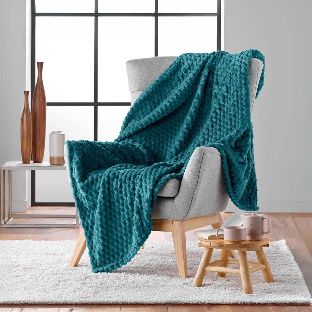 Modrá deka z mikroflanelu 125x150 cm Mini Frosty – douceur d'intérieur