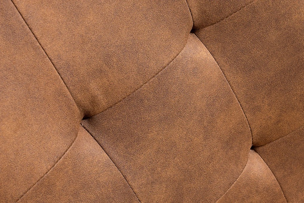 Stolička konzolová Oxford cognac iron