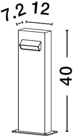 Vonkajšie LED lampa Zelda A 12 čierne