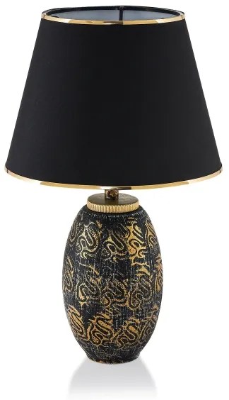 Stolná lampa RAMZES 1xE27/40W/230V čierna/zlatá
