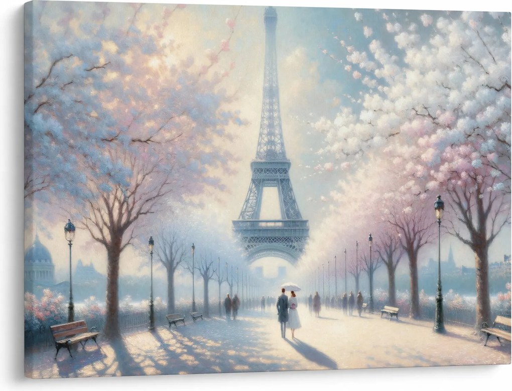 Obraz - Maľba z Paríža (70x50 cm)