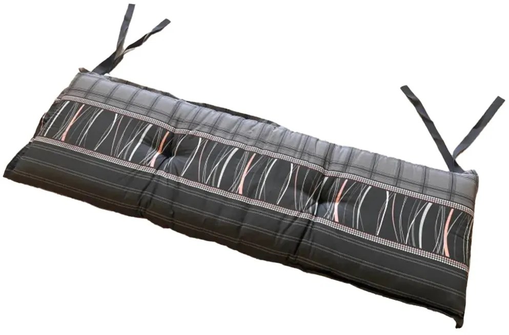 Poduška na lavicu MADISON LINES GREY 150x48 cm sivá
