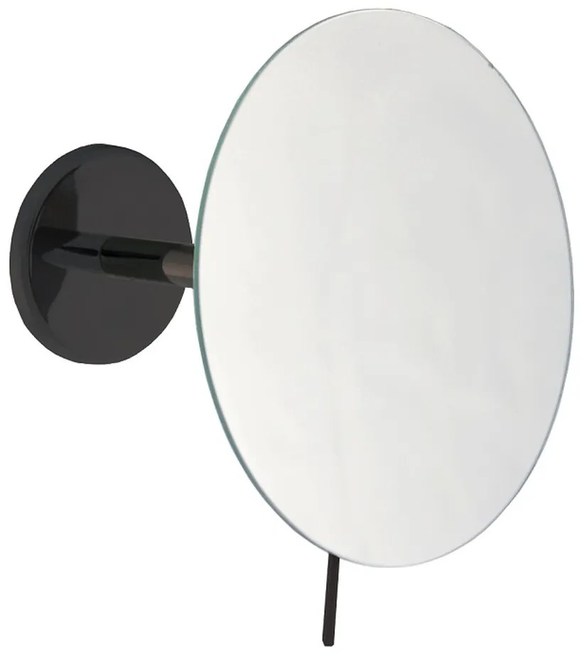 Emco - Kozmetické zrkadlo nástenné, oblé, Ø 180mm, čierna matná 109413302
