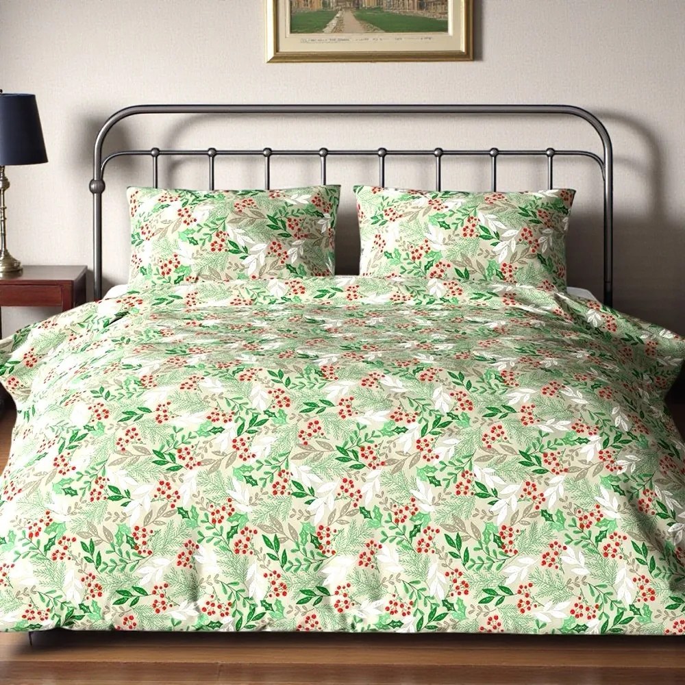 Flanelové obliečky Homa BRES GREEN 140x200 cm