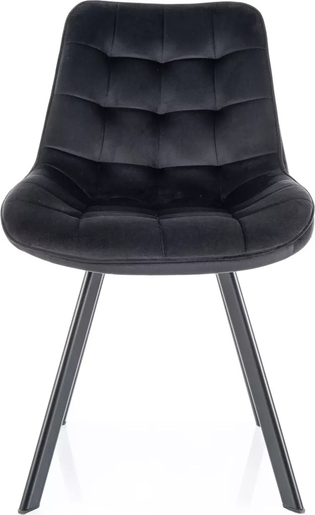 SI Monti Velvet stolička čierna