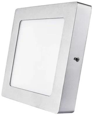 EMOS Prisadený LED panel N-PNL, 12W, denná biela, 17x17cm, hranatý, strieborný