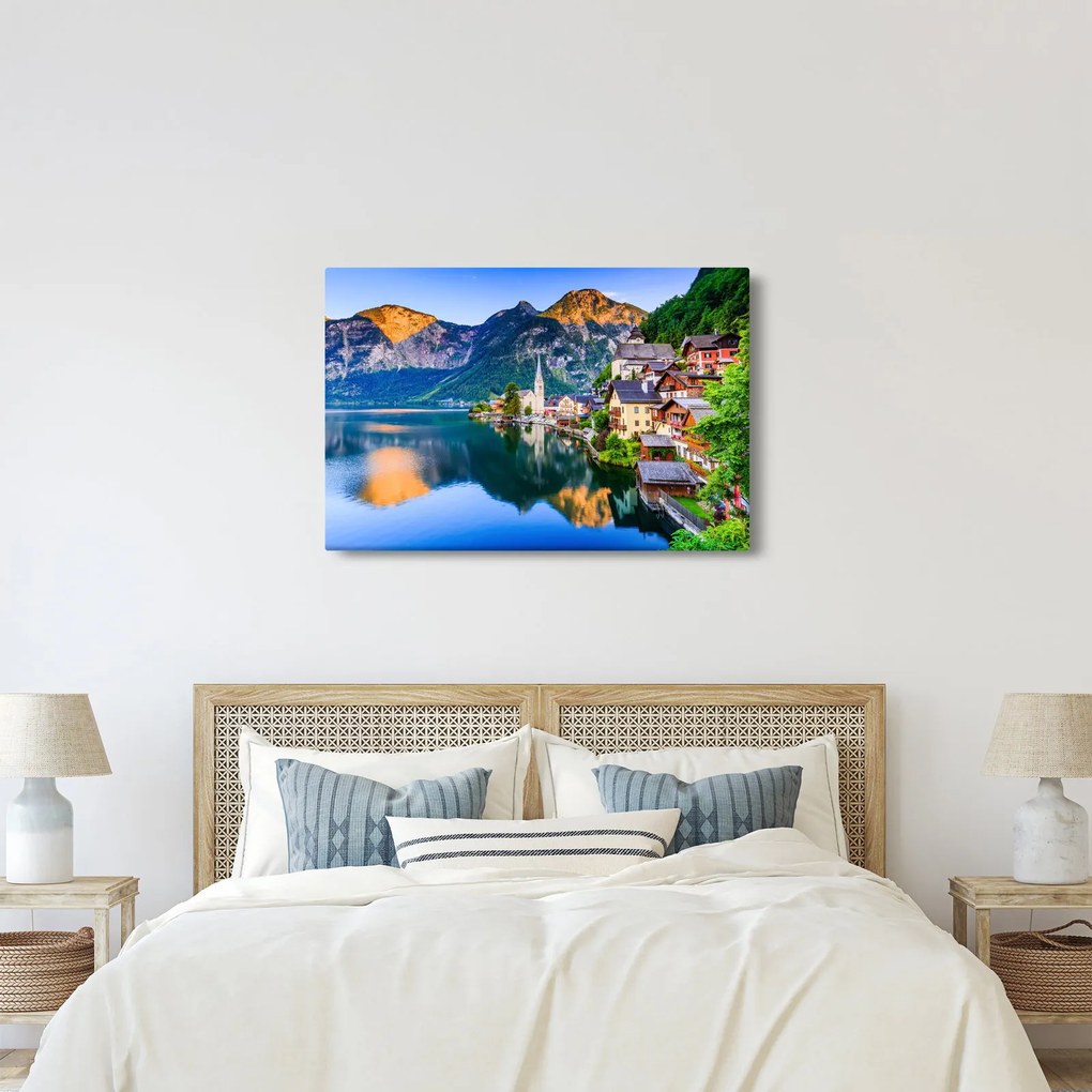 Obraz - Alpská dedina (90x60 cm)