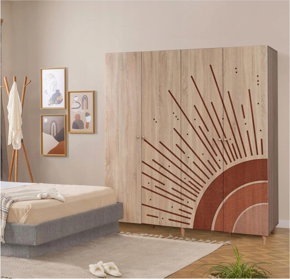 Šatníková skriňa London 970 (dub sonoma)