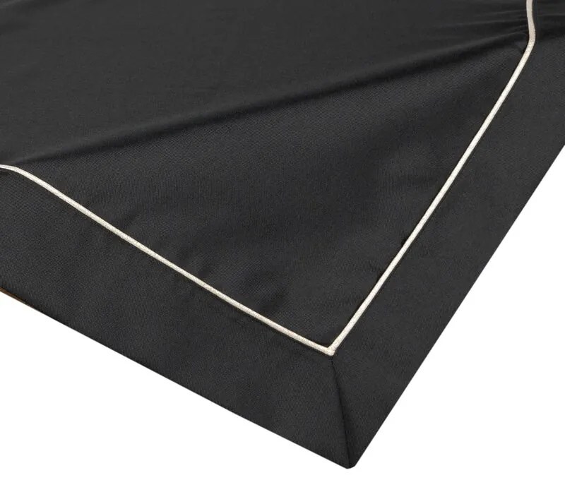 Dekorstudio Elegantný čierny obrus DORITA so striebornou lemovkou 85 x 85 cm