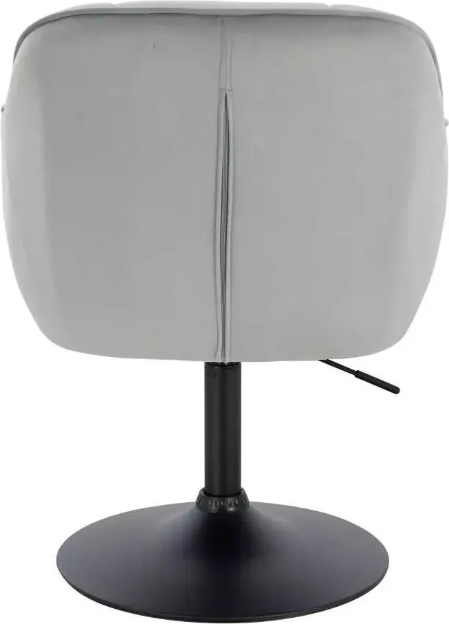 LuxuryForm DESIGN Stolička AVOLA VELUR na čiernom tanieri - svetlo šedá