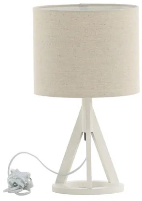 Kona stolová lampa biela