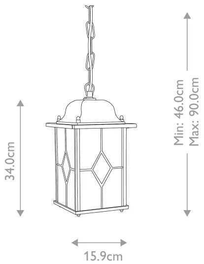 Elstead WX9 - Vonkajší luster WEXFORD 1xE27/100W/230V IP23