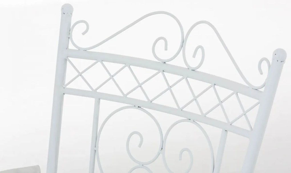 Kovová stolička Sheela s područkami (SET 2 ks) - Biela