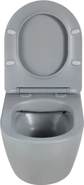 BPS-koupelny Závesná WC misa so SoftClose sedadlom HYD-7602, sivá mat