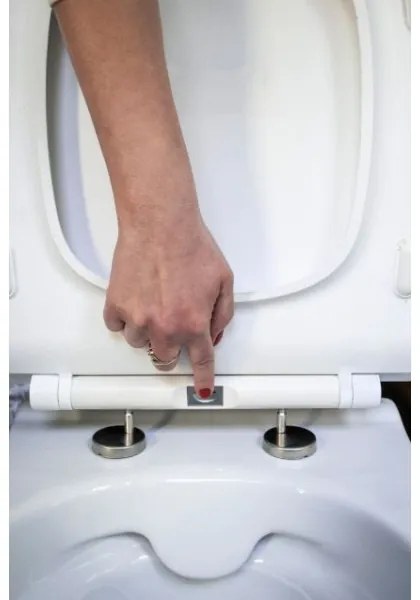 Cersanit K701-104 - Závesné WC s WC sedadlom CITY OVAL keramika/biela