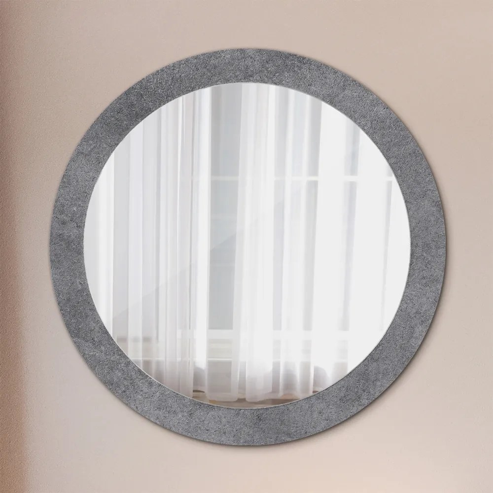 Okrúhle ozdobné zrkadlo na stenu Betónová textúra fi 80 cm