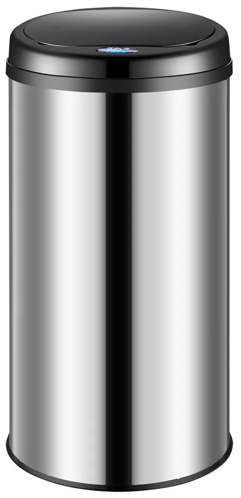 InternetovaZahrada Bezdotykový odpadkový kôš s USB 50 L - strieborný