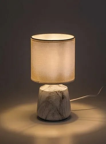 Rabalux 74067 stolná lampa Nalisa, valcovitá, biela