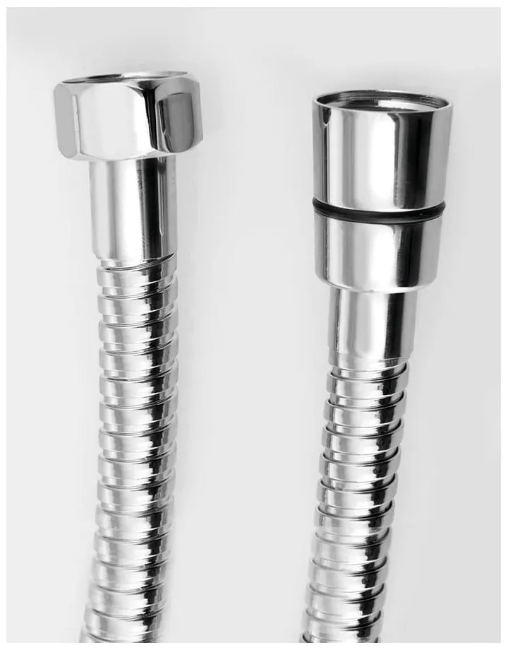 Sprchová hadica z nehrdzavejúcej ocele v lesklo striebornej farbe Powerflex – Sapho