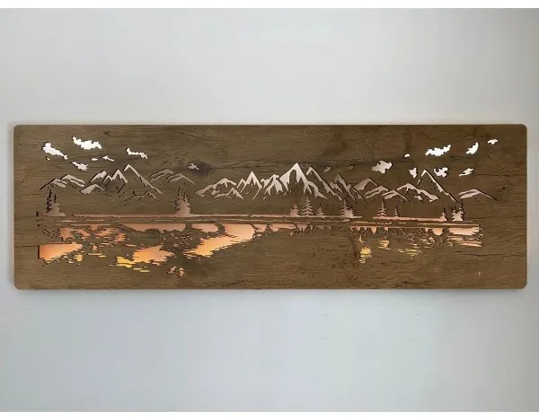 Li-Go 4778/A/4 - LED nástenná dekorácia LED/10W/5V 30000 mAh 120x40 cm dub