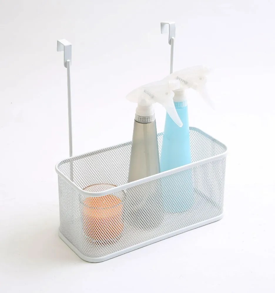 CONFORTIME Závesný košík, organizér na zavesenie na dvierka, kovový, biely COLGANTE
