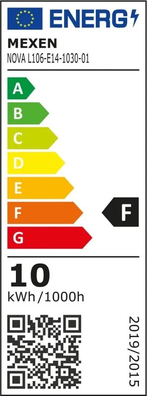 Mexen Nova, LED žiarovka plameň E14, C37, 8W, Teplá - 3000K, 840 lm - L106-E14-0830-01