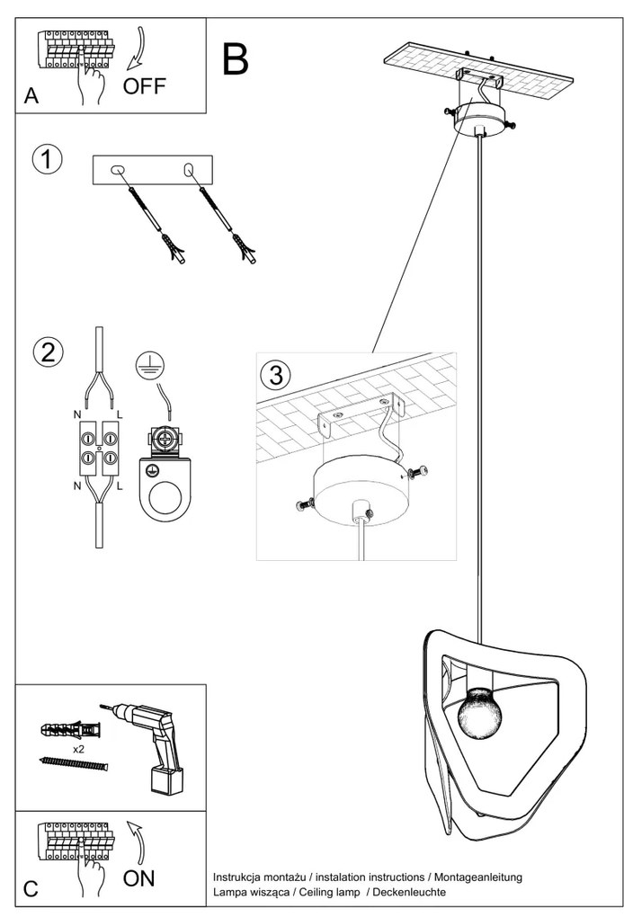 Závesné svietidlo Tres, 1x čierne kovové tienidlo