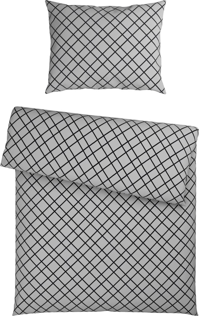 XXXLutz POSTEĽNÁ BIELIZEŇ, flanel, sivá, 140/200 cm Esposa - Obliečky & plachty - 004624003403
