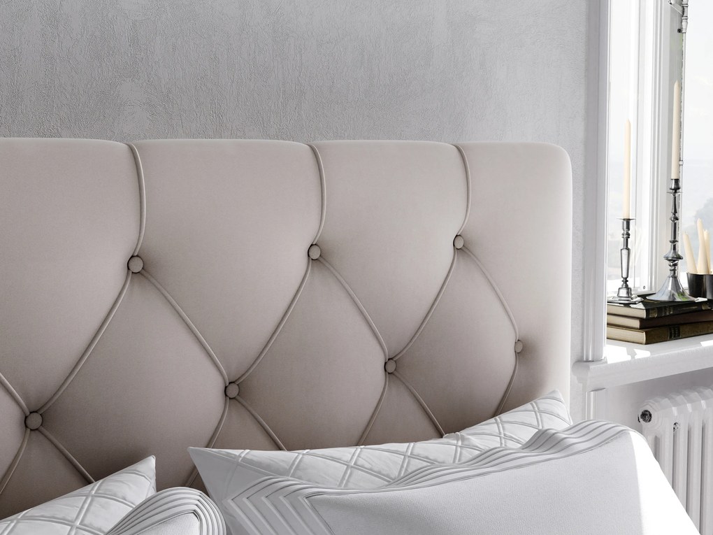 Manželská posteľ Boxspring 180 cm Ronda (béžová) (s úložným priestorom). Akcia -20%. Vlastná spoľahlivá doprava až k Vám domov. 1044318