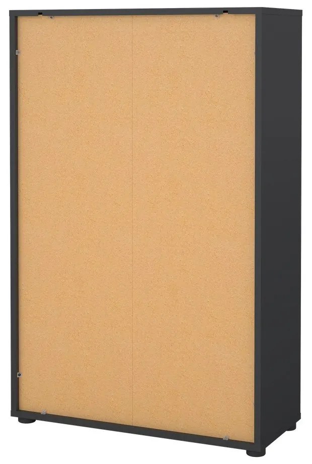 Antracitová knižnica 80x124 cm Sign – Tvilum