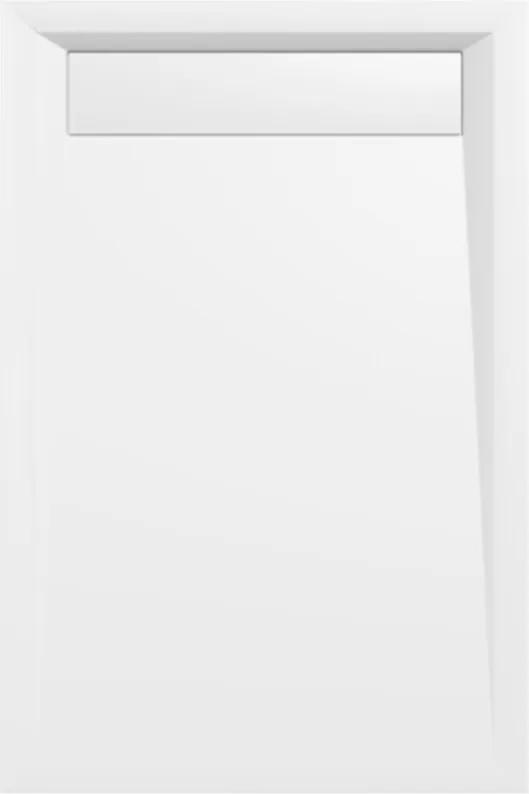 POLYSAN - VARESA sprchová vanička z litého mramoru se záklopem, obdélník 120x80x4cm, bílá (71604)