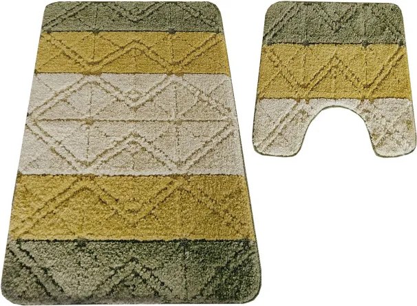 Sada kúpeľňových koberčekov Montana GLD-004 zelená