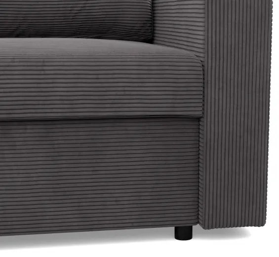 Rohová rozkladacia sedačka NEO Poso tmavosivá