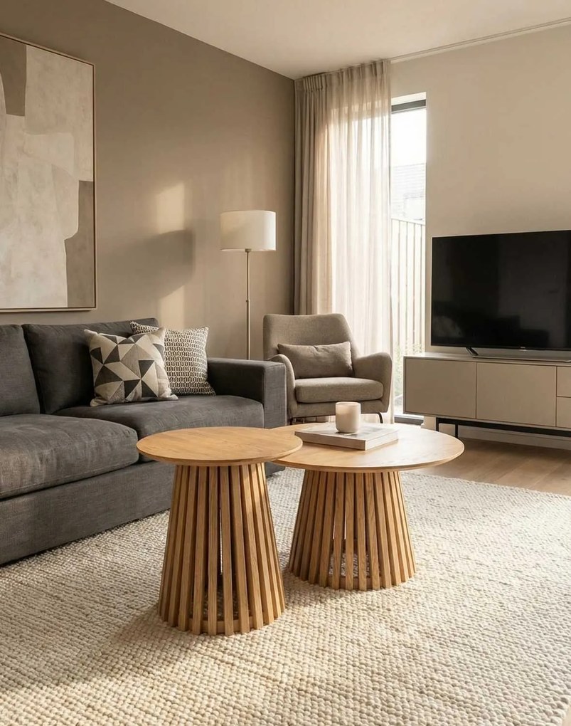 Súprava konferenčných stolíkov Arezzo M, divoký dub (CT3874)