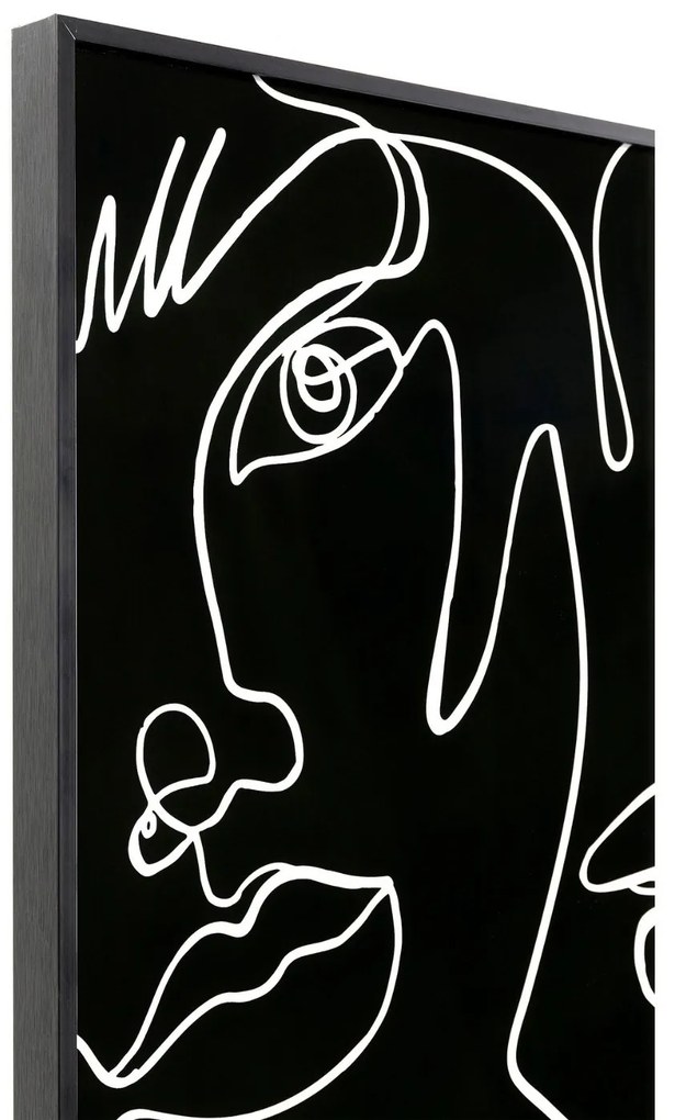 Face obraz čierno-biely 150x100 cm