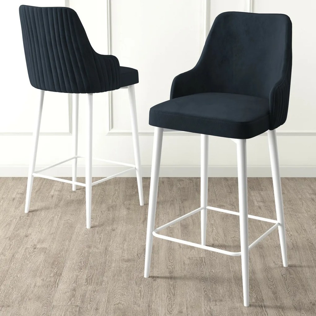 Sada barových stoličiek Enox Anthracite and White,4 ks