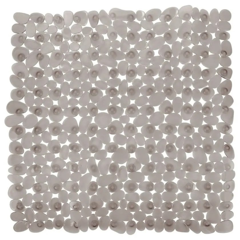 Sivobéžová protišmyková kúpeľňová podložka Wenko Drop, 54 × 54 cm
