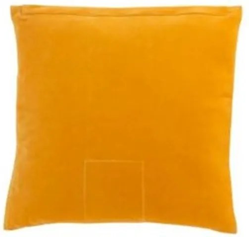 Okrový vankúš zdobený zrkadlovými kamienkami - 45 * 47 cm