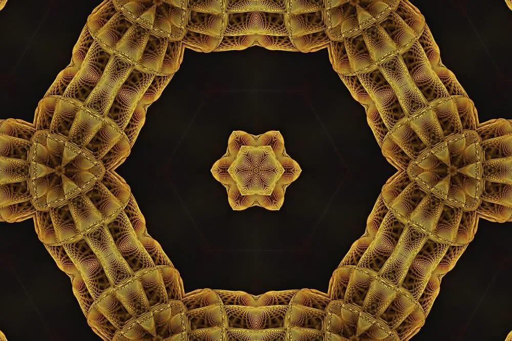 Tapeta zaujímavá zlatá Mandala