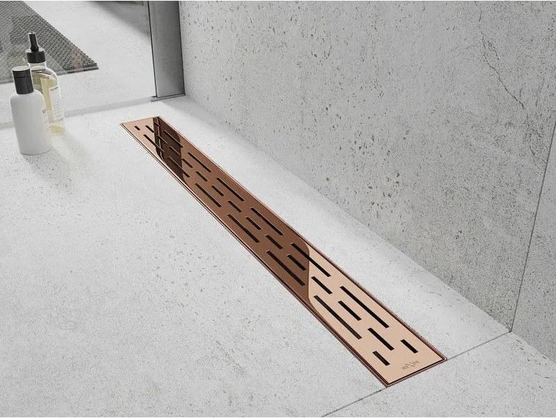 Mexen Flat 360° M01 sprchový žľab 50 cm, ružové zlato, 1620050-40