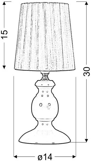 Candellux Tabel Lamp ALETTE 1X40W E14 White 41-64097