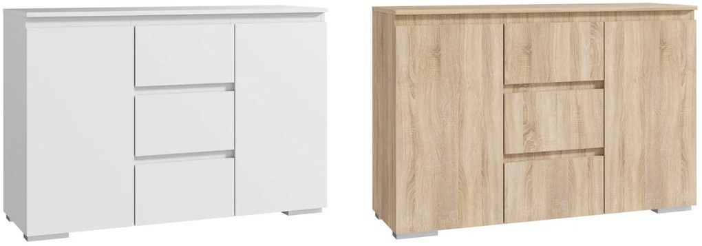 Komoda 120 cm, biela
