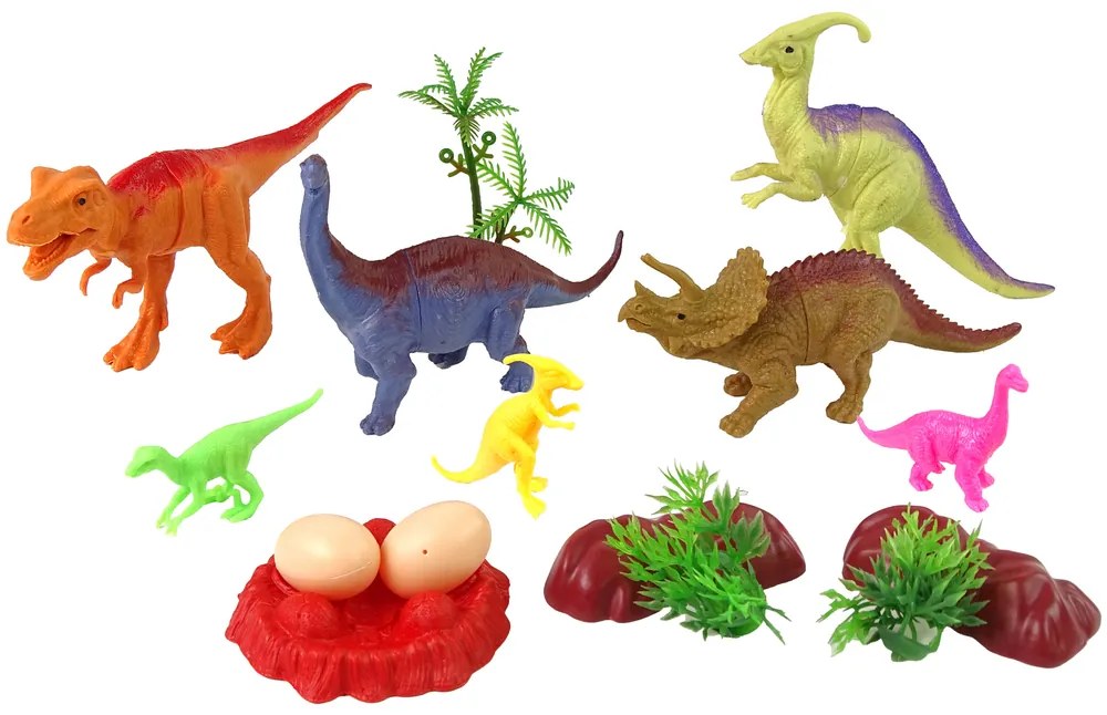 Lean Toys Sada figúrok dinosaurov s príslušenstvom 15 kusov