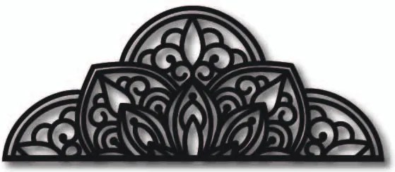 SENTOP | Drevený obraz na stenu polovičná mandala I SENTOP PR0370
