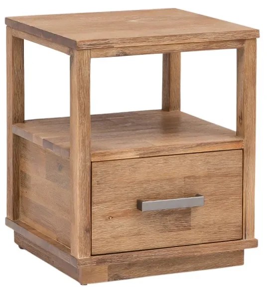 furniture-nabytek.cz - Masívny nočný stolík Woodville z akácie, lakovaný, hnedý