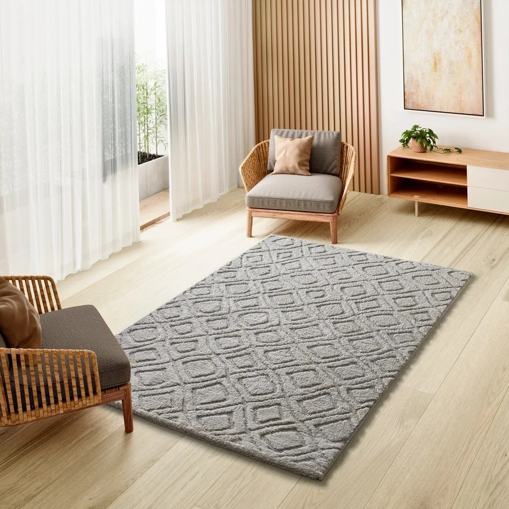 Sivý koberec 64x120 cm Juno – Universal