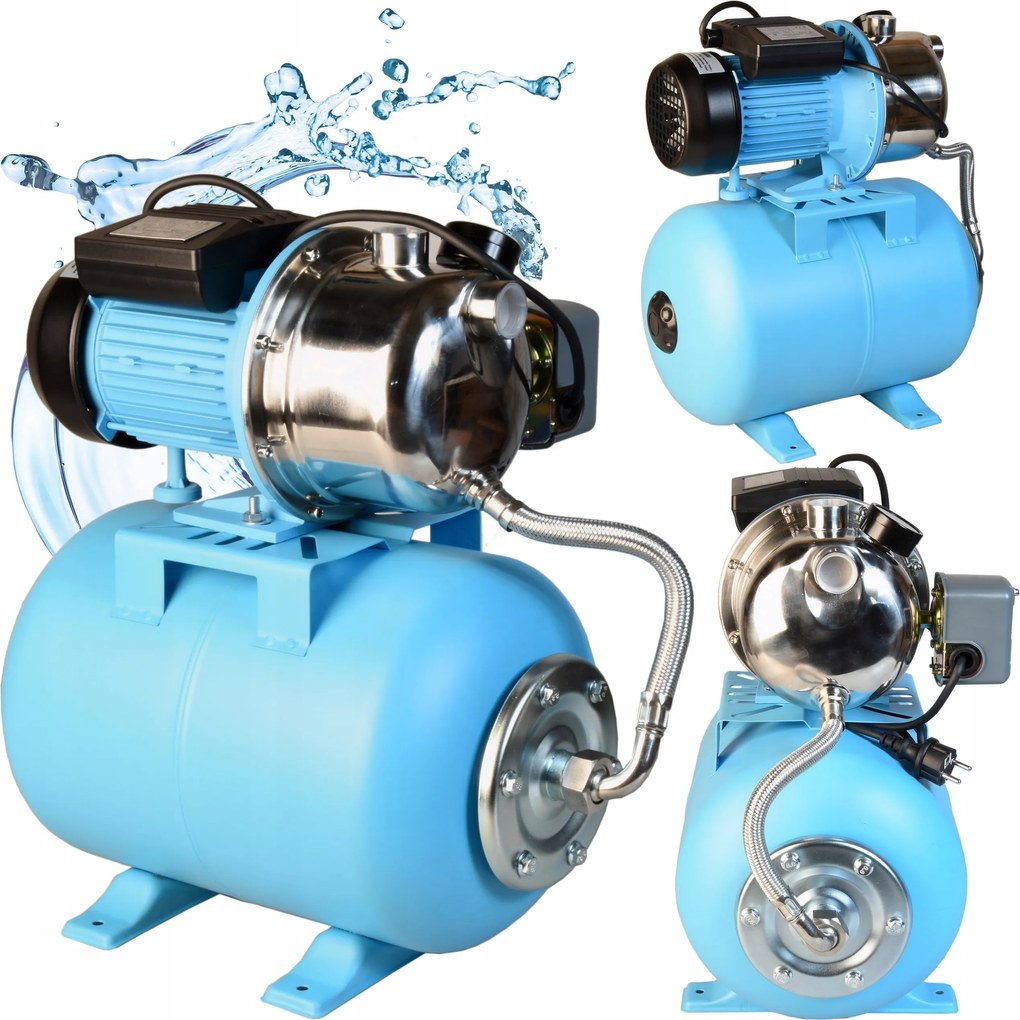 Hydrofor Na Vodu 24L Hydroforový set Js Inox Čerpadlo 1100 W 3600 l/h Účinný
